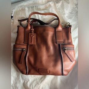 Small Brown Fossil Emerson Satchel